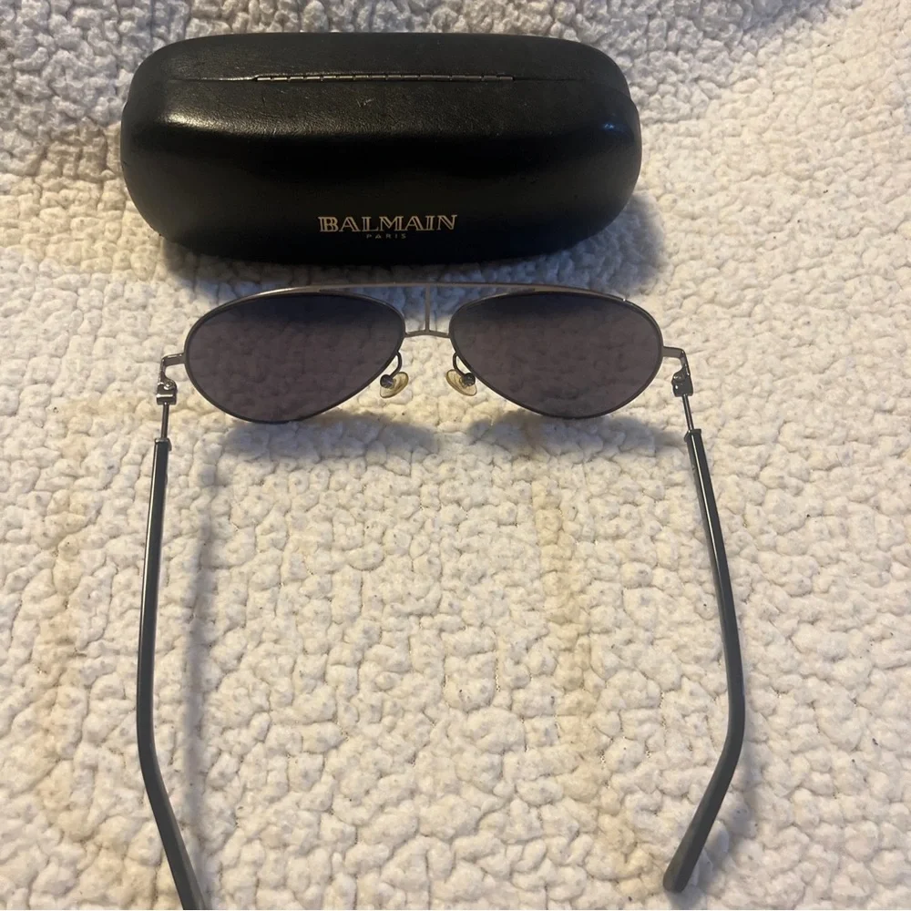 BALMAIN BL 2103 C02 Gunmetal Black Authentic Sunglasses 59-13 W/case - Picture 7 of 7